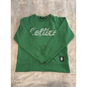 DKNY Sport Women's S Green Boston Graphic Long Sleeve Athletic Top